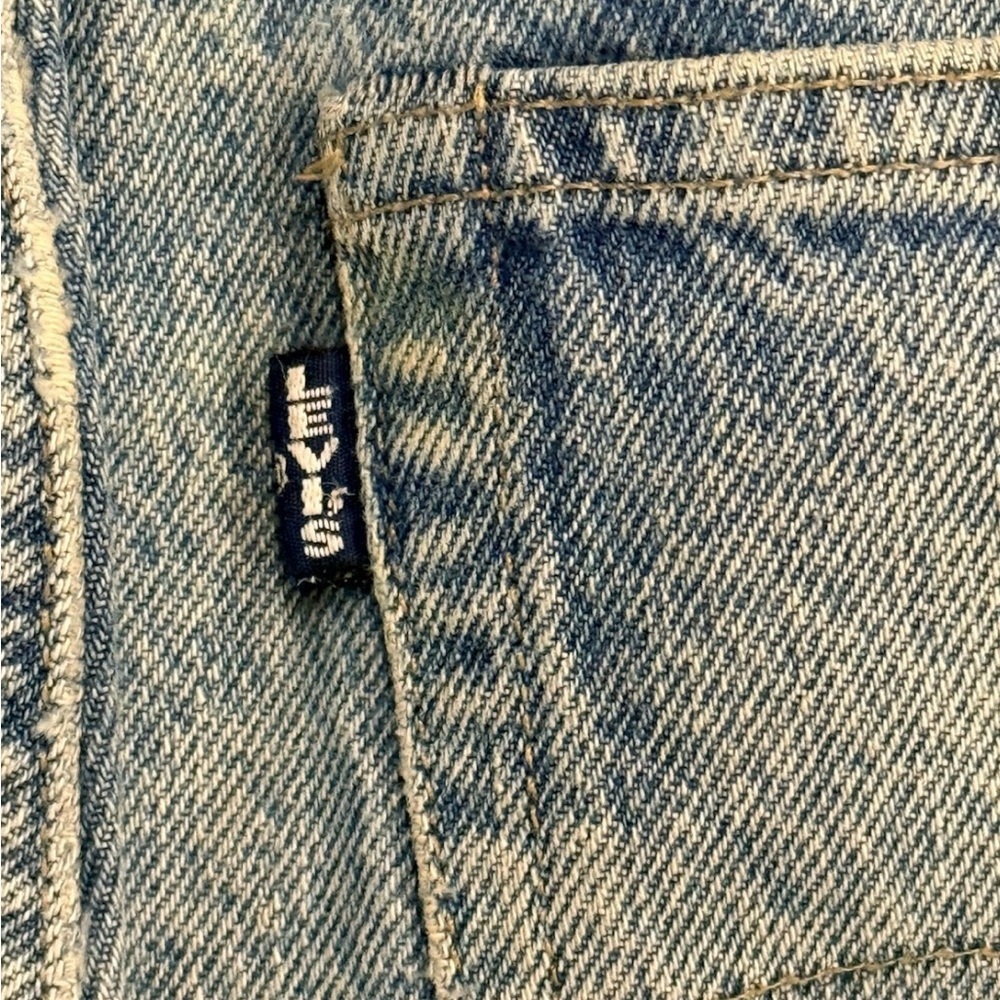Levi’s 501 Crop Straight Leg Selvedge Denim Jeans Y2K W25 Blue - Picture 13 of 13